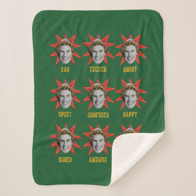 Buddy the Elf | Emotions Sherpa Blanket (Front)