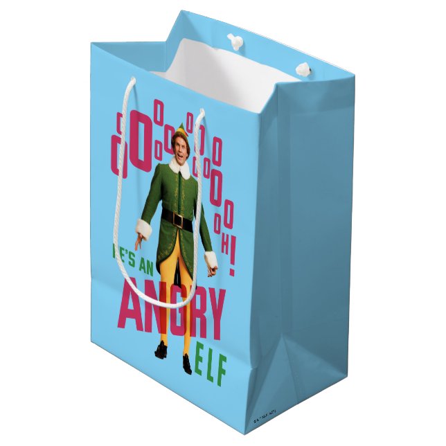 Buddy the Elf | He's an Angry Elf Medium Gift Bag (Front Angled)