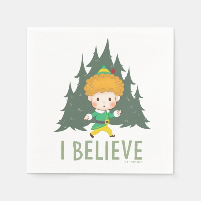 Buddy the Elf I Believe Napkin (Front)