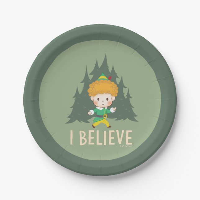 Buddy the Elf I Believe Paper Plate (Front)