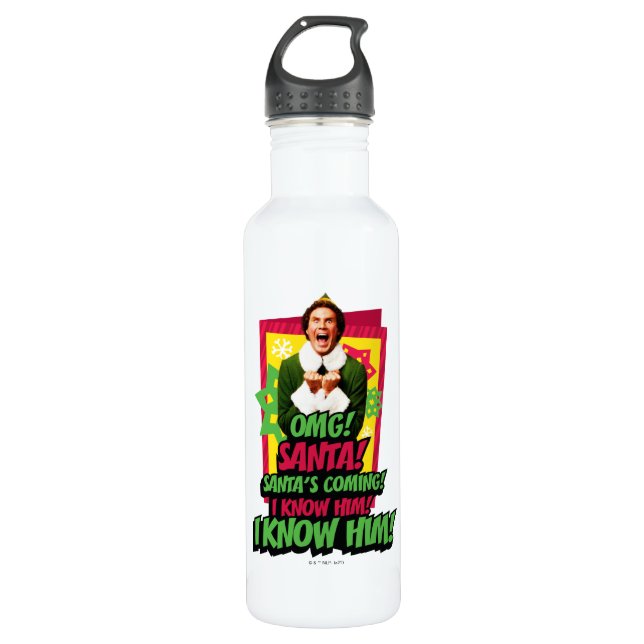 Buddy the Elf | OMG! Santa! 710 Ml Water Bottle (Front)