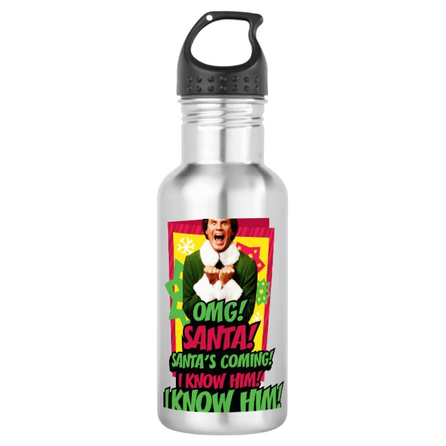 Buddy the Elf | OMG! Santa! 710 Ml Water Bottle (Front)