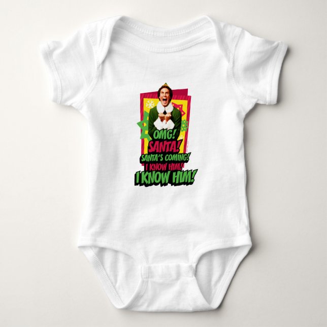 Buddy the Elf | OMG! Santa! Baby Bodysuit (Front)