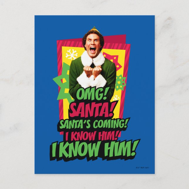 Buddy the Elf | OMG! Santa! Postcard (Front)