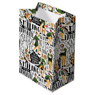 Buddy the Elf Quote Pattern Medium Gift Bag