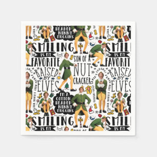 Buddy the Elf Quote Pattern Napkin