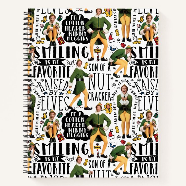 Buddy the Elf Quote Pattern Notebook (Front)