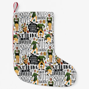 Buddy the Elf Quote Pattern Small Christmas Stocking
