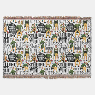 Buddy the Elf Quote Pattern Throw Blanket