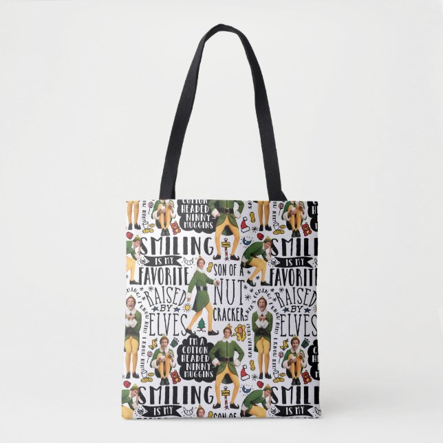 Buddy the Elf Quote Pattern Tote Bag (Front)