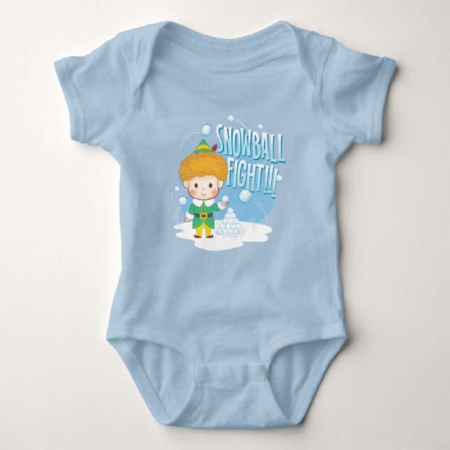 Buddy the Elf Snowball Fight! Baby Bodysuit (Front)