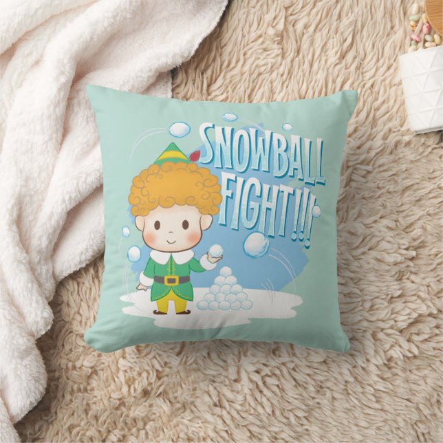 Buddy the Elf Snowball Fight! Cushion (Blanket)