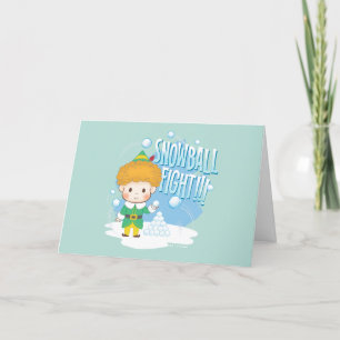 Buddy the Elf Snowball Fight! Holiday Card