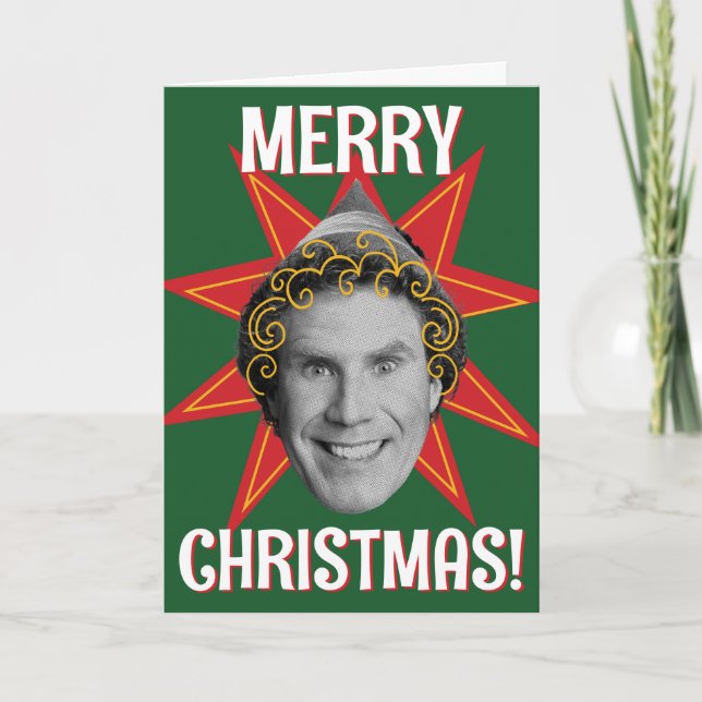 Buddy the Elf | Starburst Pattern Holiday Card (Front)