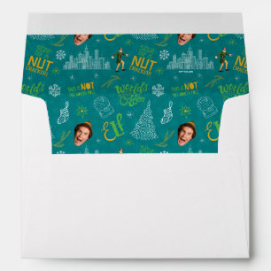 Buddy the Elf Teal Quote Pattern Envelope