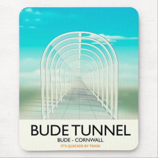 Bude Tunnel, Cornwall Parody Travel poster Mouse Pad