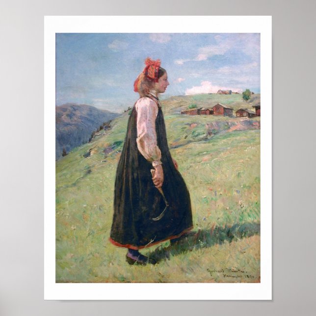 Budeia  Norwegian Folk Costume Poster (Front)