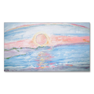 Budelli Island Sunset with Rainbow Business Card