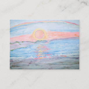 Budelli Island Sunset with Rainbow Business Card