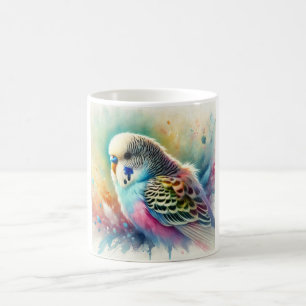 Budgerigar in Colorful Harmony 171024AREF122 - Wat Coffee Mug