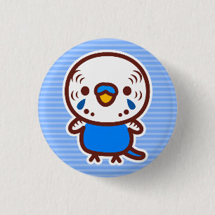 Budgerigar / Normal cobalt male 3 Cm Round Badge