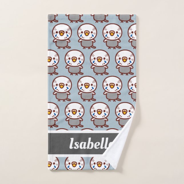Budgerigar / Normal grey female Hand Towel (Hand Towel)