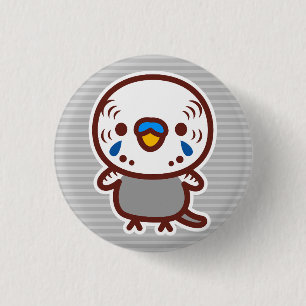 Budgerigar / Normal grey male 3 Cm Round Badge