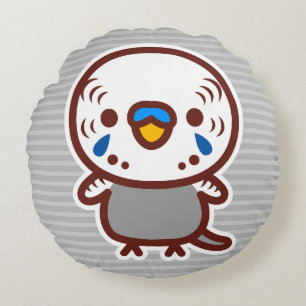 Budgerigar / Normal grey male Round Cushion