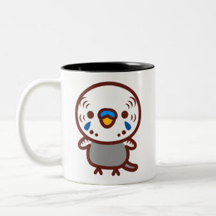 Budgerigar / Normal grey male Two-Tone Coffee Mug