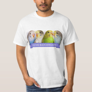 Budgerigars realistic painting T-Shirt