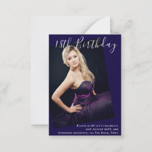 BUDGET 18th Birthday PHOTO Invite Announcement