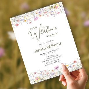 Budget 1st Birthday Little Wildflower Turning One 