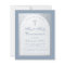 Budget 1st Communion Dusty Blue Silver Invitation