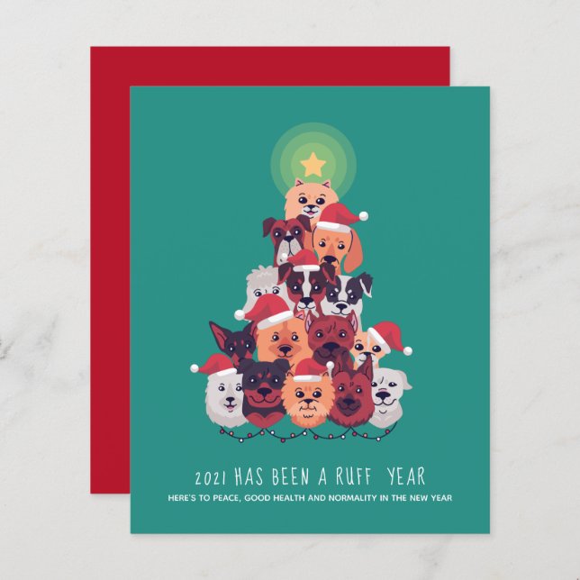 BUDGET 2021 It's been a RUFF Year DOG Christmas (Front/Back)