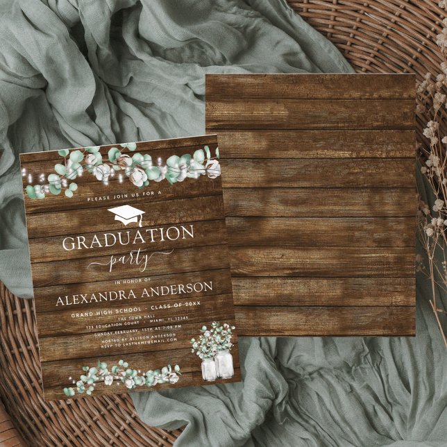 Budget 2021 Rustic Graduation Party Invitation (Creator Uploaded)