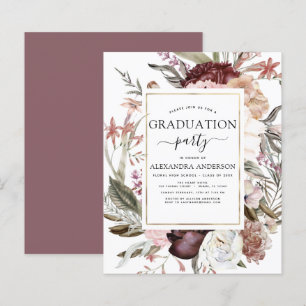 Budget 2022 Graduation Boho Dusty Pink Burgundy