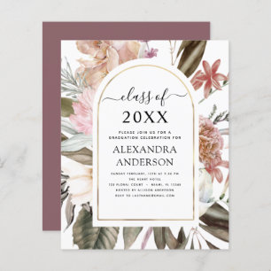 Budget 2022 Graduation Boho Dusty Pink Burgundy