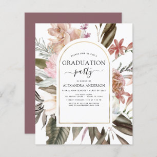 Budget 2022 Graduation Boho Dusty Pink Burgundy