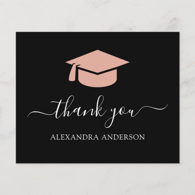 Budget 2022 Graduation Thank You Black White Flyer (Front)