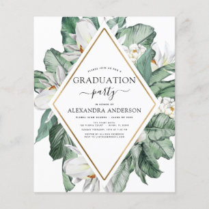 Budget 2022 Tropical Graduation Magnolia Floral Flyer