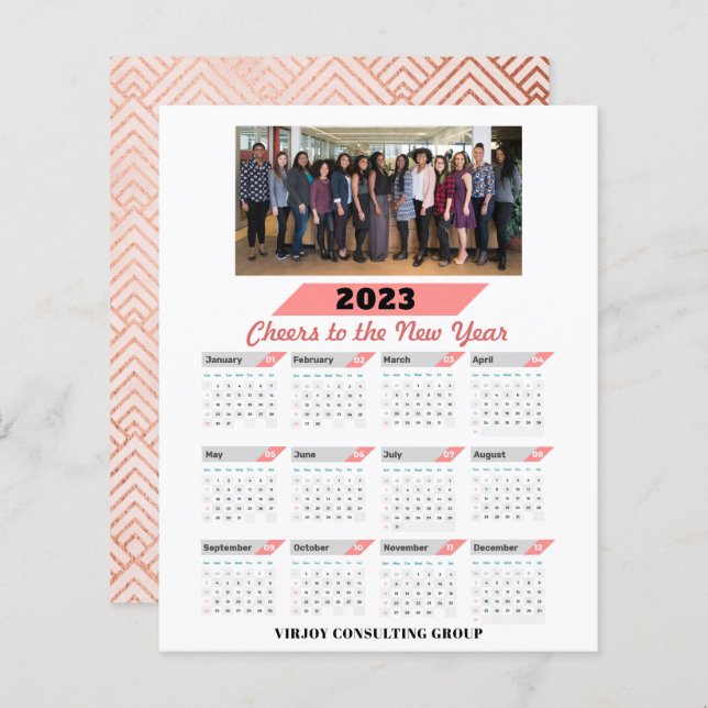 Budget 2023 Calendar Corporate Business Photo Card (Front/Back)