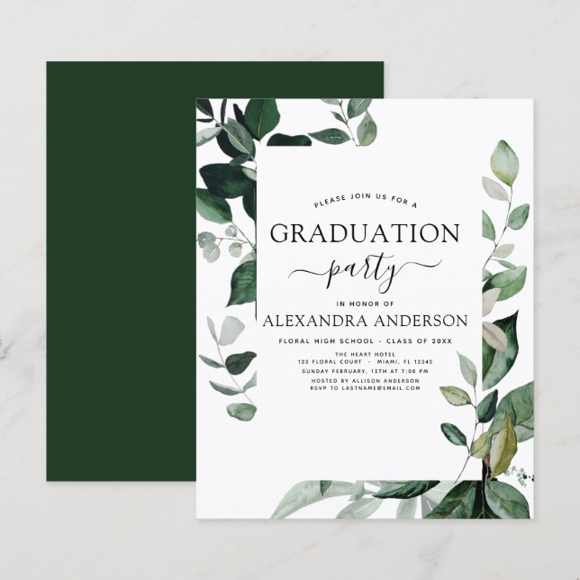 Budget 2023 Graduation Botanical Greenery