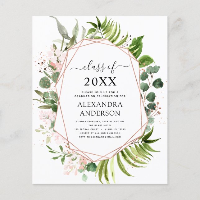 Budget 2023 Graduation Eucalyptus Greenery Flyer (Front)