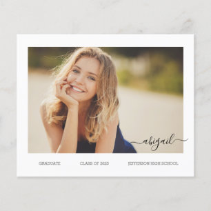 BUDGET 2023 Senior Photo Grad Announcement Card