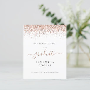Budget 2024 Graduation Rose Gold Glitter Announce