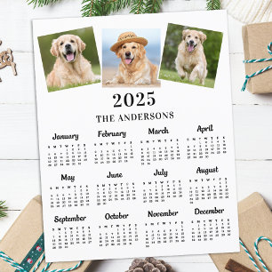 Budget 2025 Personalised Photos 12 Month Calendar