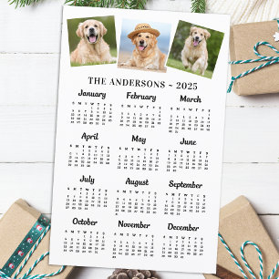 Budget 2025 Pet Photo Dog 12 Month Calendar Card