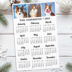 Budget 2025 Pet Photo Dog 12 Month Calendar Card