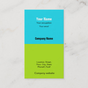 Budget 2 in 1 Green Blue Business Card