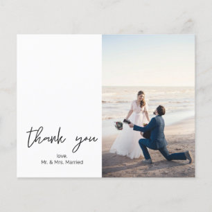 Budget 2 Photo Modern Calligraphy Thank You Flyer